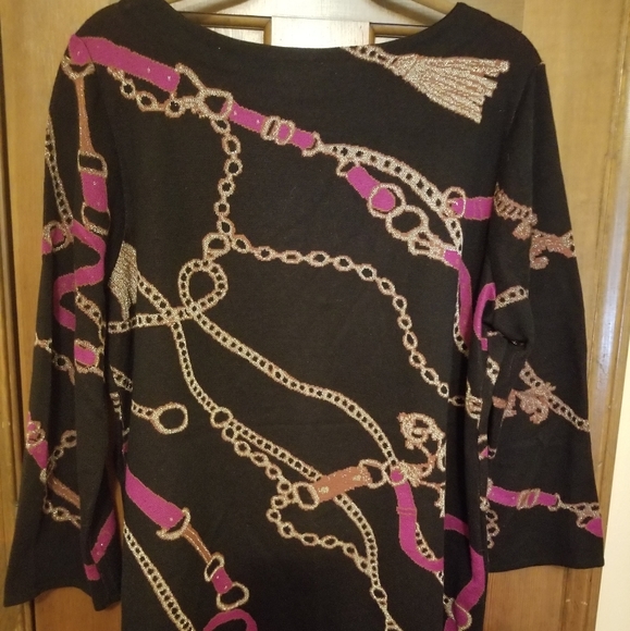 Chicos Touch Of Cool Wedge Tunic Sweater size 3 XL - Picture 3 of 5